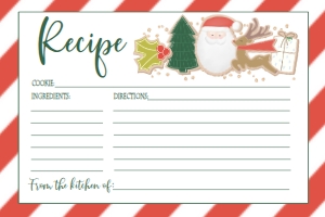 Christmas Cookie Recipe Card Farm: Christmas Cookie Decorating Invitation Farm