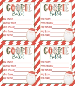 Christmas Cookie Ballot Farm: Christmas Cookie Decorating Invitation Farm