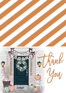 Thanksgiving Fall Door Sip and Shop Thank You: Thanksgiving Fall Door Sip and Shop Invitation