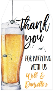Halloween Boos and Brews Beer Favor Tag: Halloween Boos and Brews Beer Invite