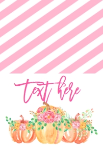 Birthday Pink Floral Pumpkin Food Tent: Birthday Pink Floral Pumpkin