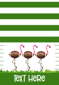 Birthday Footballs & Flamingos Food Tent: Birthday Footballs & Flamingos