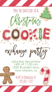 Christmas Cookie Exchange Text Invite: Christmas Cookie Exchange Invitation