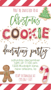 Christmas Cookie Party Text Invite: Christmas Cookie Party Invitation