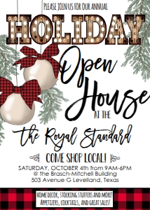 Holiday Open House Rustic Red Ornament 5x7: Holiday Open House Rustic Red Ornament 5x7
