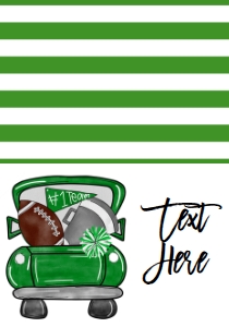 Birthday Football Truck Green Food Tent: Birthday Football Truck Green