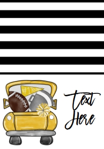 Birthday Football Truck Black and Gold Food Tent: Birthday Football Truck Black and Gold