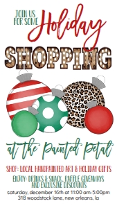 Christmas Holiday Shopping Multi Ornament RG Marquee Text Invite: Christmas Holiday Shopping Multi Ornament RG Marquee Invitation