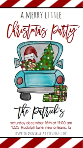 Christmas Party Aqua Truck Invitation Text Invite: Christmas Party Aqua Truck Invitation