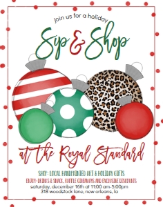 Christmas Multi Ornament RG Sip and Shop Poster: Christmas Multi Ornament RG Sip and Shop Invitation