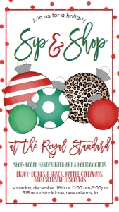 Christmas Multi Ornament RG Sip and Shop Text Invite: Christmas Multi Ornament RG Sip and Shop Invitation