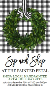 Christmas Wreath Sip & Shop Text Invite: Christmas Wreath Sip & Shop