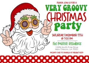 Christmas Groovy Party Santa 7x5: Christmas Groovy Party Santa 7x5