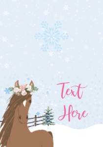 Birthday Horse Winter Snowflake Food Tent: Birthday Horse Winter Snowflake