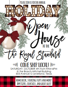 Holiday Open House Rustic Red Ornament 11x14: Holiday Open House Rustic Red Ornament 5x7