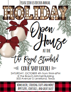 Holiday Open House Rustic Red Ornament 8.5x11: Holiday Open House Rustic Red Ornament 5x7