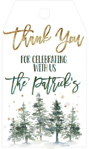 Christmas Party Tree Line Oh What Fun Favor Tag: Christmas Party Tree Line Oh What Fun