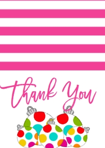 Christmas Party Multi Ornament Exchange Bright Thank You: Christmas Party Multi Ornament Exchange Bright