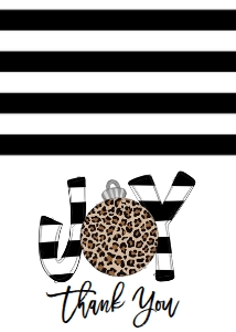 Christmas Party Joy to the World Leopard Thank You: Christmas Party Joy to the World Leopard Invite