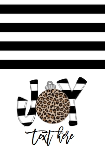 Christmas Party Joy to the World Leopard Food Tent: Christmas Party Joy to the World Leopard Invite