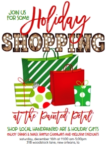 Christmas Holiday Shopping Bags RG Marquee Invitation: Christmas Holiday Shopping Bags RG Marquee Invitation