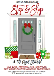 Christmas Door Packages Stop and Shop Invitation: Christmas Door Packages Stop and Shop Invitation