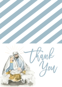 Christmas Happy Birthday Jesus Watercolor Thank You: Christmas Happy Birthday Jesus Watercolor Invitation