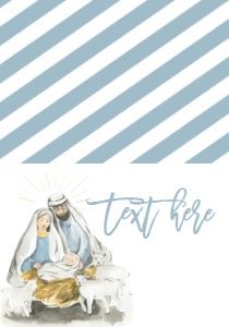 Christmas Happy Birthday Jesus Watercolor Food Tent: Christmas Happy Birthday Jesus Watercolor Invitation