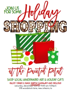 Christmas Holiday Shopping Bags RG Marquee Flyer: Christmas Holiday Shopping Bags RG Marquee Invitation