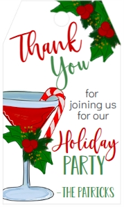 Christmas Margaritas and Mistletoe Favor Tag: Christmas Margaritas and Mistletoe Invitation