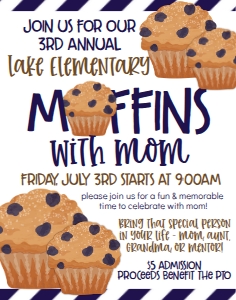 School Flyer Muffins with Mom Poster: School Flyer Muffins with Mom