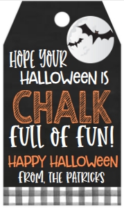 Halloween Chalk Full Of Fun tag: Halloween Chalk Full Of Fun tag