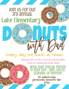 School Donuts with Dad Flyer: School Donuts with Dad