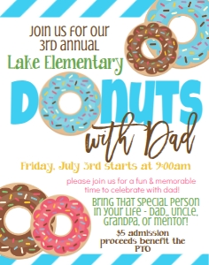 School Donuts with Dad Poster: School Donuts with Dad