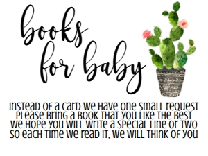 Baby Shower Cactus Taco bout a Baby Book Card: Baby Shower Cactus Taco bout a Baby
