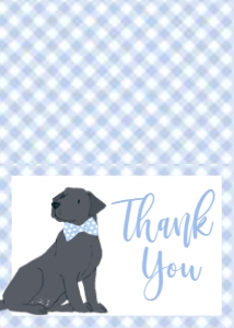 Baby Shower Dog Black Lab Oh Boy Thank You: Baby Shower Dog Black Lab Oh Boy