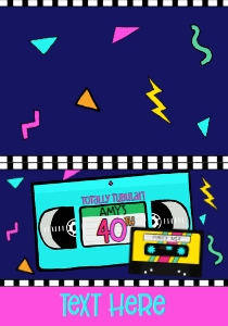 Birthday 80's Party Food Tent: Birthday 80's Party Invite