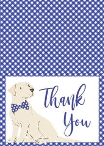 Baby Shower Dog Navy Oh Boy Thank You: Baby Shower Dog Navy Oh Boy