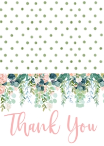 Baby Shower Pink Floral Frame Thank You: Baby Shower Pink Floral Frame