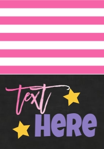 Birthday Movie Chalk Pink Purple Food Tent: Birthday Movie Chalk Pink Purple