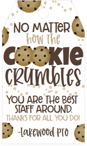 Teacher Cookie Crumbles School PTO Favor Tag: Teacher Cookie Crumbles School PTO Favor Tag