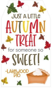 Fall Autumn Treat Someone Sweet Favor Tag design preview