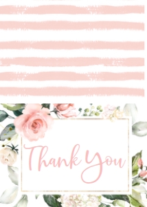 Baby Shower Pink Blush Floral SC2 Thank You: Baby Shower Pink Blush Floral Invitation SC2