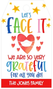 Teacher School PTO Face It Grateful For You Favor Tag: Teacher School PTO Face It Grateful For You Favor Tag
