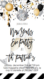 NYE Balloon Party Text Invite: NYE Balloon Party Invitation