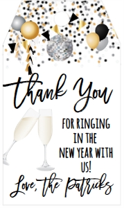 NYE Balloon Party Favor Tag: NYE Balloon Party Invitation