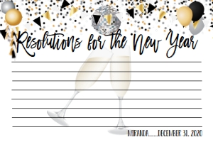 NYE Balloon Party Resolution Card: NYE Balloon Party Invitation