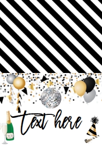 NYE Champagne Confetti Party Food Tent: NYE Champagne Confetti Party Invitation