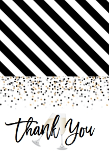 NYE Cheers Champagne Thank You: NYE Cheers Champagne Invitation