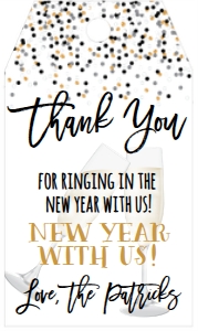 NYE Pop Fizz Clink Favor Tag: NYE Pop Fizz Clink Invitation
